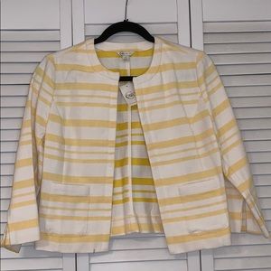Yellow + White Blazer - cute with white jeans!
